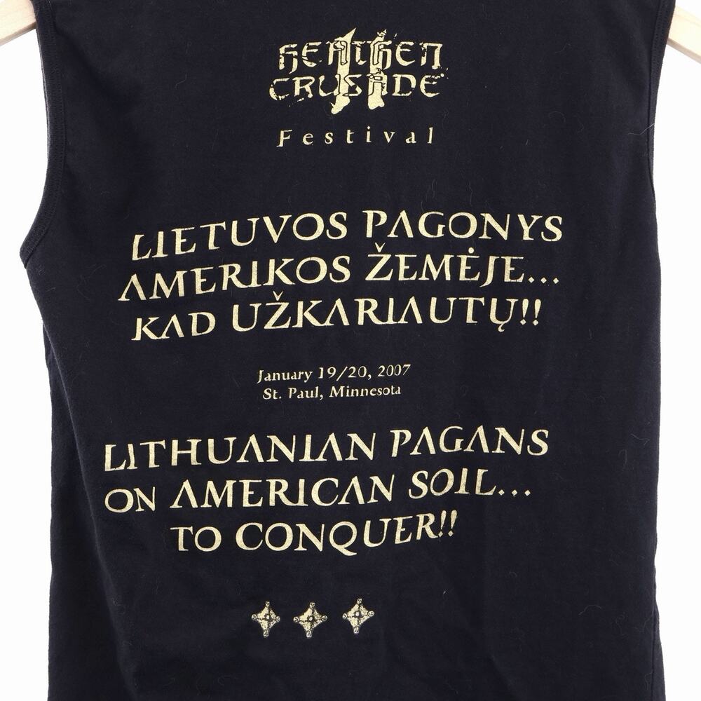 Obtest Heathen Crusade Festival 2007 Shirt‎ Mens Medium Pagan Metal Lithuania - Picture 4 of 5